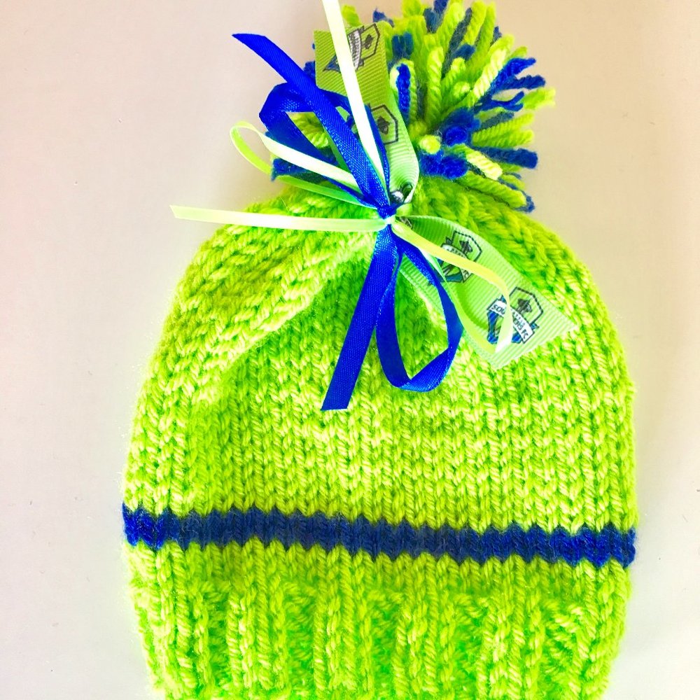 Seattle SOUNDERS Soccer Handmade Baby Hat *NEW*